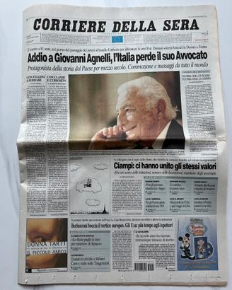 “MORTE GIOVANNI AGNELLI” - CORRIERE DELLA SERA