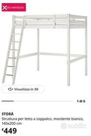 Letto a sopalco Stora, Ikea una piazza e mezzo 