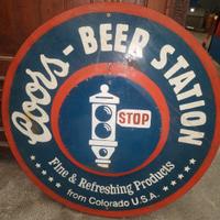 insegna pibblicitaria in legno  Birra COORS 