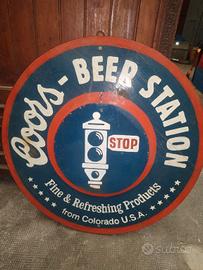 insegna pibblicitaria in legno  Birra COORS 