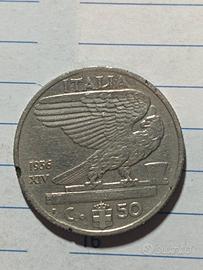 50 centesimi impero 1936 Raro 