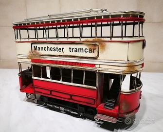 Tram latta due piani metallo RARO da collezione