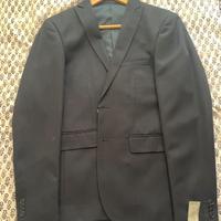 completo uomo nero nero gessato