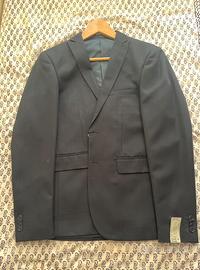 completo uomo nero nero gessato