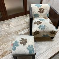 Poltrona anni 20 con puf