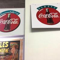Coca-cola insegna metallo stampata vintage