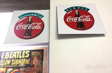 Coca-cola insegna metallo stampata vintage