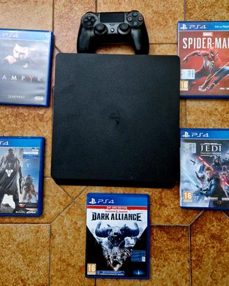 PlayStation 4 (PS4) 1TB Slim  CUH-2216B + 5 giochi