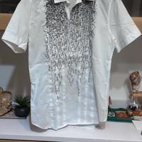 Camicia Extė, bianco scritte nere tg 48 SALDI 3x2 