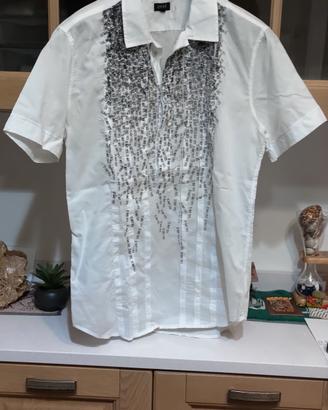 Camicia Extė, bianco scritte nere tg 48 SALDI 3x2 