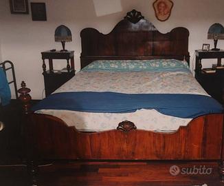 Letto matrimoniale in massello fine 800