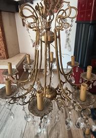 Lampadario da appendere con 8 porta lampade