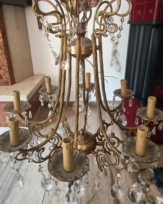 Lampadario da appendere con 8 porta lampade