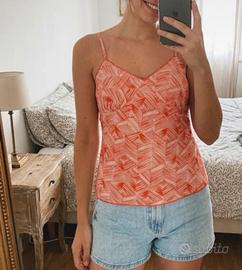 Top/sottogiacca Tommy Hilfiger in seta e cotone