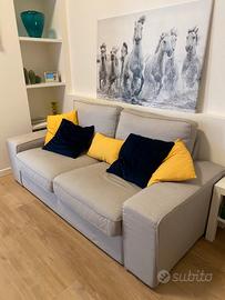 Divano lineare tessuto