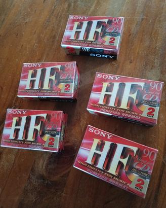 audiocassette Sony HF 90 formato 2 pack