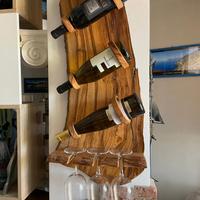 Portabottiglie in legno di ulivo secolare