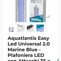 Plafoniera Acquario Easy Led marine Blue 89 cm
