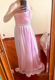 Vestito principessa rosa brillante tg S/M