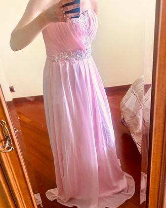 Vestito principessa rosa brillante tg S/M