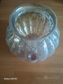 Vaso decorativo argentato