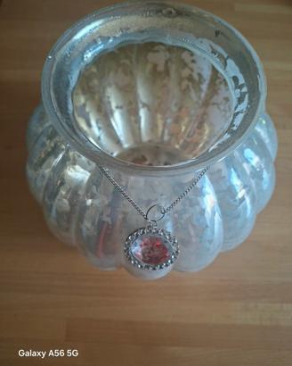 Vaso decorativo argentato