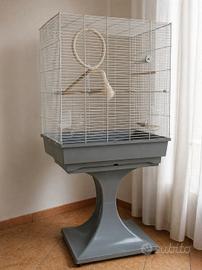 Gabbia per uccelli con supporto 