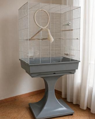 Gabbia per uccelli con supporto 