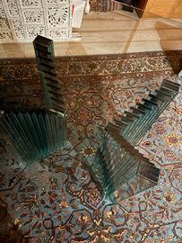 Tavolo quadrato in cristallo