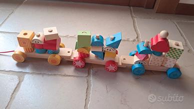 treno in legno della bigjigs