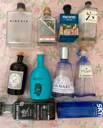 Bottiglie da gin tequila vuote