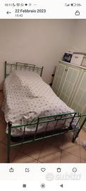 LETTO IN FERRO BATTUTO 1 P 1/2 LUNGHEZZA 210  CM