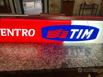 Insegna luminosa centro Tim bifacciale Originale