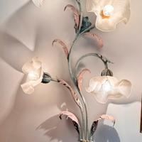 Applique artigianale in vetro e ferro battuto