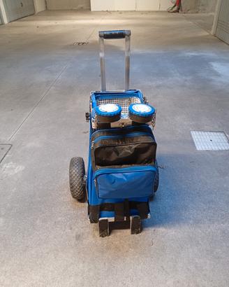 carrello porta trote + porta canne 8 posti 