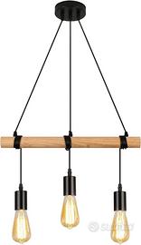 Lampadario stile industrial  a sospensione 3 luci