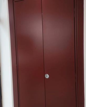Porta libro simmetrica 80 x 210 laccata bordeaux