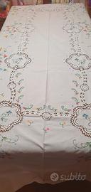 tovaglia, 12 tovaglioli pizzo e ricami