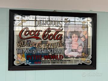 Specchio pubblicitario vintage Coca Cola anni 80