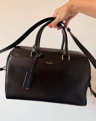 Saint Laurent Classic Duffle in pelle nera