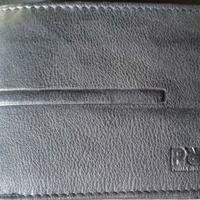 Portafoglio da uomo in pelle nera Prima Riga