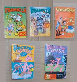 Lotto 5 Fumetti Vintage: Pantera Rosa, Tiramolla e