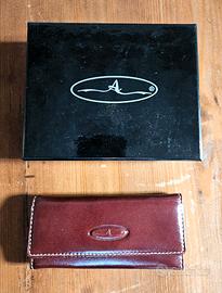 Astuccio portachiavi in vera pelle