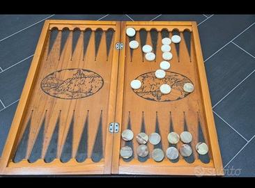 Scacchiera dama e backgammon 40 anni di eta'