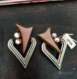 orecchini con clips anni 80 voluminosi  