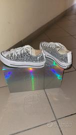  CONVERSE ALL STAR GLITTER ARGENTO 36.5