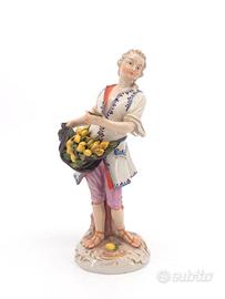Antica Scultura Porcellana Venditore Limoni 800