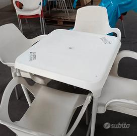 Kit  tavolo e sedie da esterno in plastica 