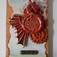 quadro mix media su legno artigianale 