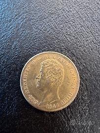 Marengo Oro 20 lire 1841 Carlo Alberto